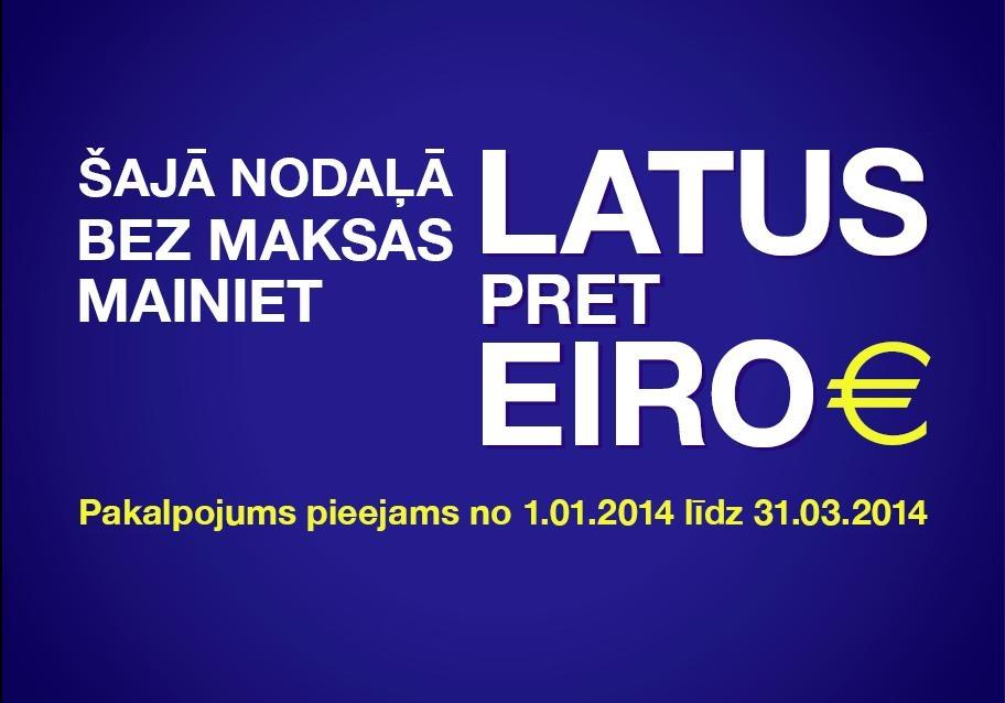 Jelgavas novadā latus pret eiro varēs apmainīt 11 pasta nodaļās